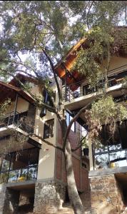 El edificio en el que está el chalet de montaña