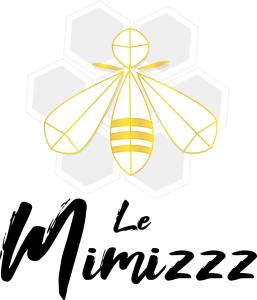 una ilustración vectorial de una abeja con las palabras será única en Le Mimizzz en Entraygues-sur-Truyère