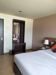Postel nebo postele na pokoji v ubytování VC Residence - Chon Buri
