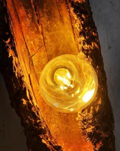 a close up of a light on a fire hydrant at La tanière Dinant in Dinant