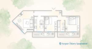 Půdorys ubytování Acqua Chiara Apartment by Rent All Como
