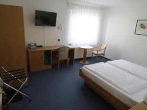 Televiisor ja/või meelelahutuskeskus majutusasutuses Hotel Retterath am Nürburgring