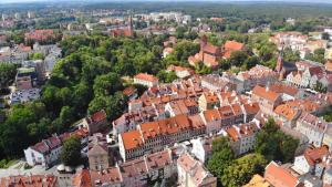 Výhľad na mesto Olsztyn alebo výhľad na mesto priamo z apartmánu