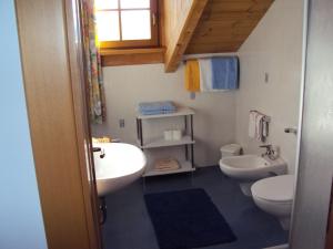 Koupelna v ubytování Gandlerhof
