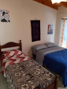 a bedroom with two beds and a window at La Chacrita in Plottier