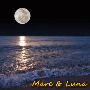 lua cheia sobre o oceano na praia em Mare Azzurro em Marina di Camerota