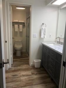 a bathroom with a toilet and a sink and a shower at Rr-edgewater04 in June Lake