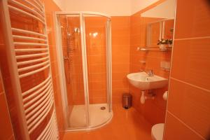 Vannituba majutusasutuses Hotel Pelikán