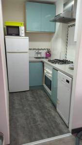 Kuchyň nebo kuchyňský kout v ubytování Apartamento REX