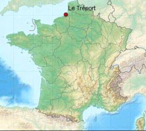 ル・トレポールにあるDiapason Location Le Tréport pour 5 personnesの赤い点のアイルランド地図