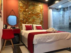 Ένα ή περισσότερα κρεβάτια σε δωμάτιο στο Soda House Cần Thơ