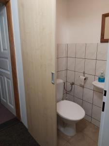 フジェンスコにあるHotel Hubertのバスルーム(トイレ、洗面台付)