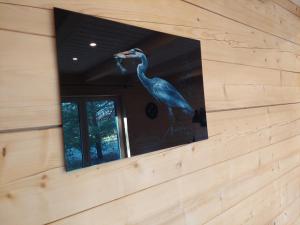 Una estatua de un pájaro en una ventana de un edificio. en Apartamenty Ptasi Przylądek, en Mrągowo 24 fotos más