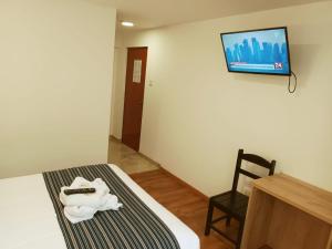 TV a/nebo společenská místnost v ubytování Cusco Hostal Qolla Wasi-II