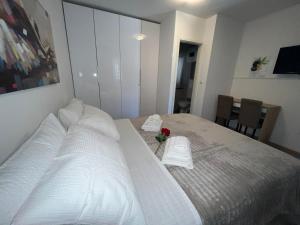 Postel nebo postele na pokoji v ubytování Rooms Marija