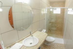 Salle de bains dans l'établissement Recanto da sereia