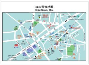 a map of the hotel nearby map at Sleep Taipei Hotel - Nanya in Taipei