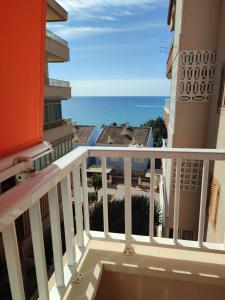 a balcony with a view of the ocean at Eternalbeach in Santa Pola