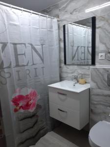 Ένα μπάνιο στο Apartament IRIS Băile Herculane +2 φωτογραφίες