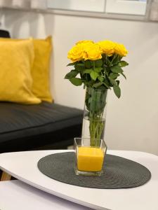 Ein Sitzbereich in der Unterkunft Guest House Anna