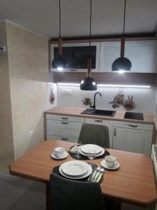 Kuchyň nebo kuchyňský kout v ubytování Apartments Vesna