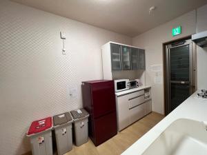 Kuchyň nebo kuchyňský kout v ubytování Guesthouse Kaede Annex