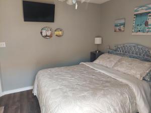 1 dormitorio con 1 cama y TV de pantalla plana en Destin Daydream en Destin