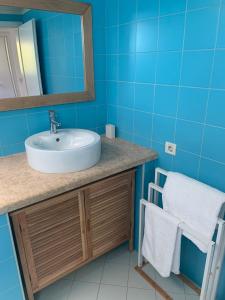 A bathroom at Seaside apartments Petar