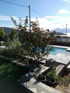 The swimming pool at or close to Dimitris Vaso’s Villa with Sea and Mountain View!