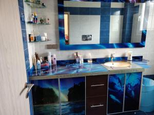 A kitchen or kitchenette at Dimitris Vaso’s Villa with Sea and Mountain View!