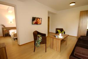 Χώρος καθιστικού στο Dom na Skale - Apartamenty w Bieszczadach nad Soliną