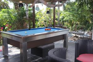 Biliár nebo kulečník v ubytování LA LIANE DE JADE 974-Lodge Le Palissandre - jacuzzi privatif - piscine chauffée