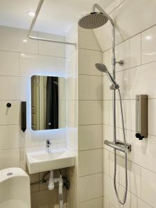 Koupelna v ubytování Birka Hotel