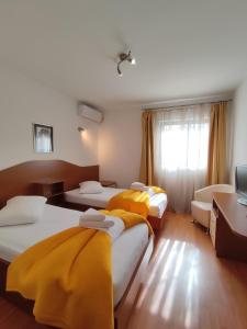 Llit o llits en una habitació de Hotel Prvan