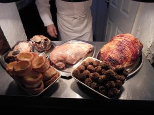 a table with different types of food on it at The River Don Tavern and Lodge in Crowle