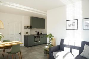 Kuchyň nebo kuchyňský kout v ubytování Apartmány Winkler