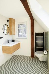 Koupelna v ubytování Apartmány Winkler