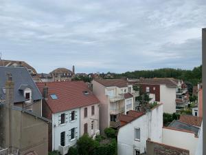 an aerial view of a city with buildings at Appartement design en plein centre du Touquet in Le Touquet-Paris-Plage