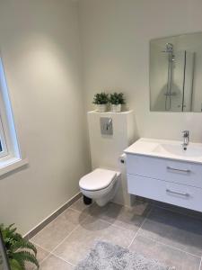 Koupelna v ubytování Romslig leilighet sentralt i Svolvær sentrum