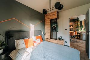 Posteľ alebo postele v izbe v ubytovaní Apartament Riders Lodge Bielsko-Biała Jeżynowa