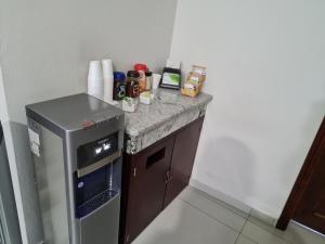 Kuchyň nebo kuchyňský kout v ubytování HOTEL FINA INN