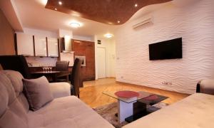 TV a/nebo společenská místnost v ubytování Apartments Belgrade