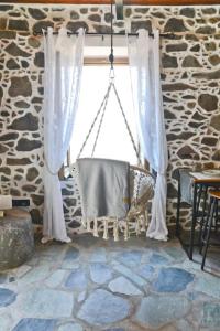 Ruang duduk di Volcano View Nisyros