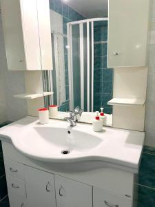 Koupelna v ubytování Modern Apartment Krakovska