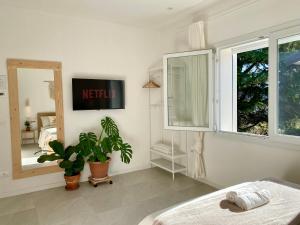Televiisor ja/või meelelahutuskeskus majutusasutuses Pathos Guest House