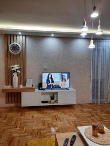TV i/ili multimedijalni sistem u objektu Apartman Ljiljana LUX Sombor