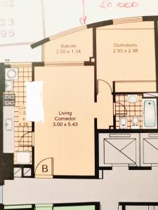 The floor plan of Petit Apartment en Avenida Belgrano