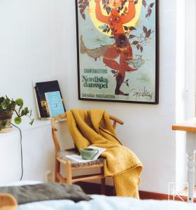 Posezení v ubytování Kardemommehuset