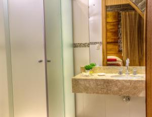 Koupelna v ubytování Pousada Castello Benvenutti