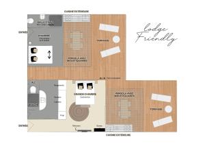 Půdorys ubytování Lodges de Camargue